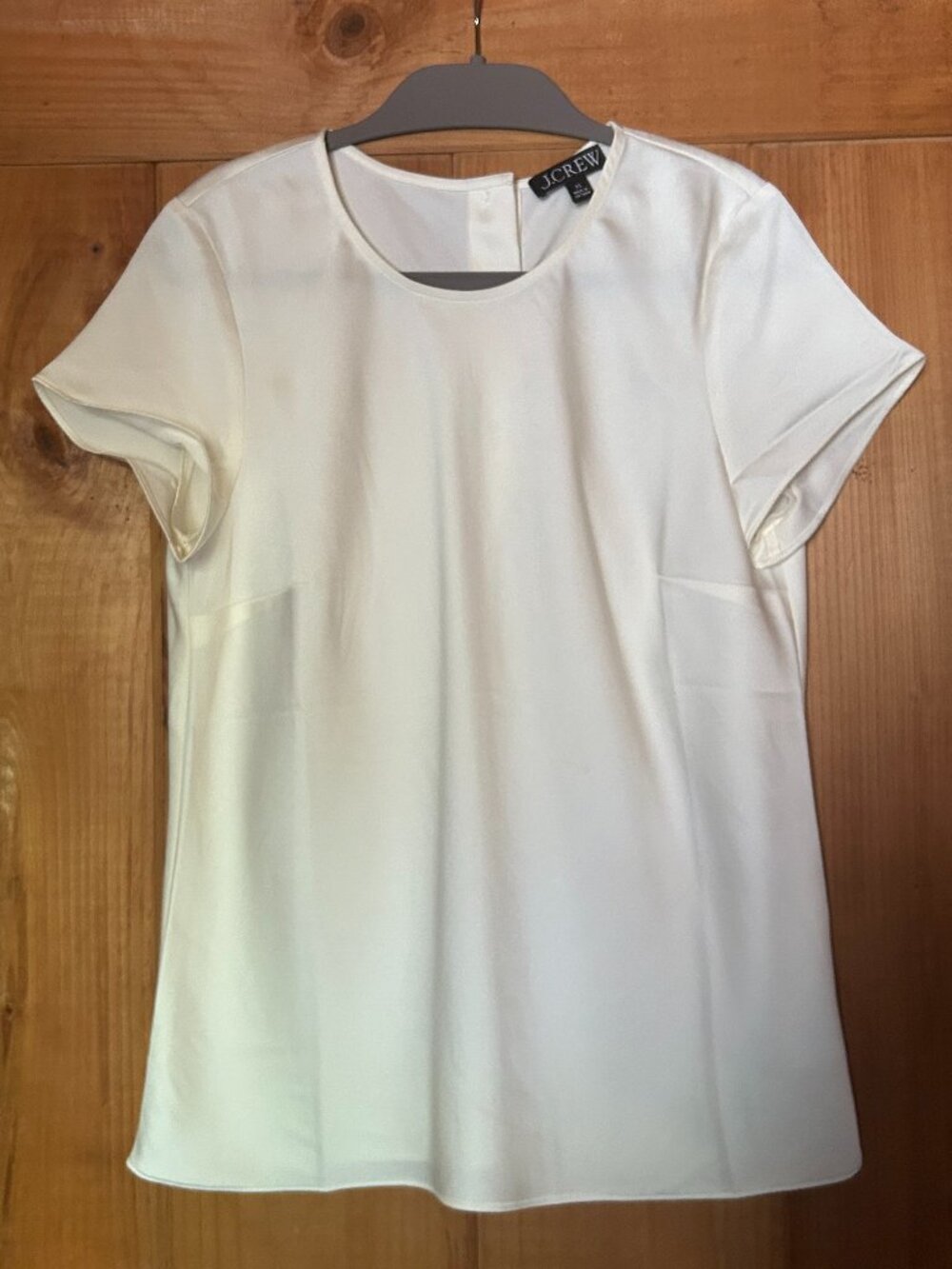 J. Crew Satin Top in Cream / Ivory (Size XS) - Like New